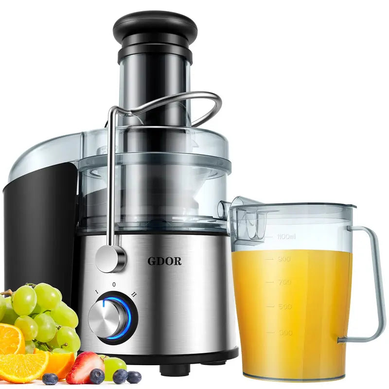 [Best Seller] Optional 650W/800W/1200W Juicer Machines with Titanium Enhanced Cut Disc, Dual Speeds Centrifugal Extractor Machines with Optional 2.5"/3” Feed Chute, for Fruits and Veggies, Anti-Drip, Includes Cleaning Brush, Bpa-Free