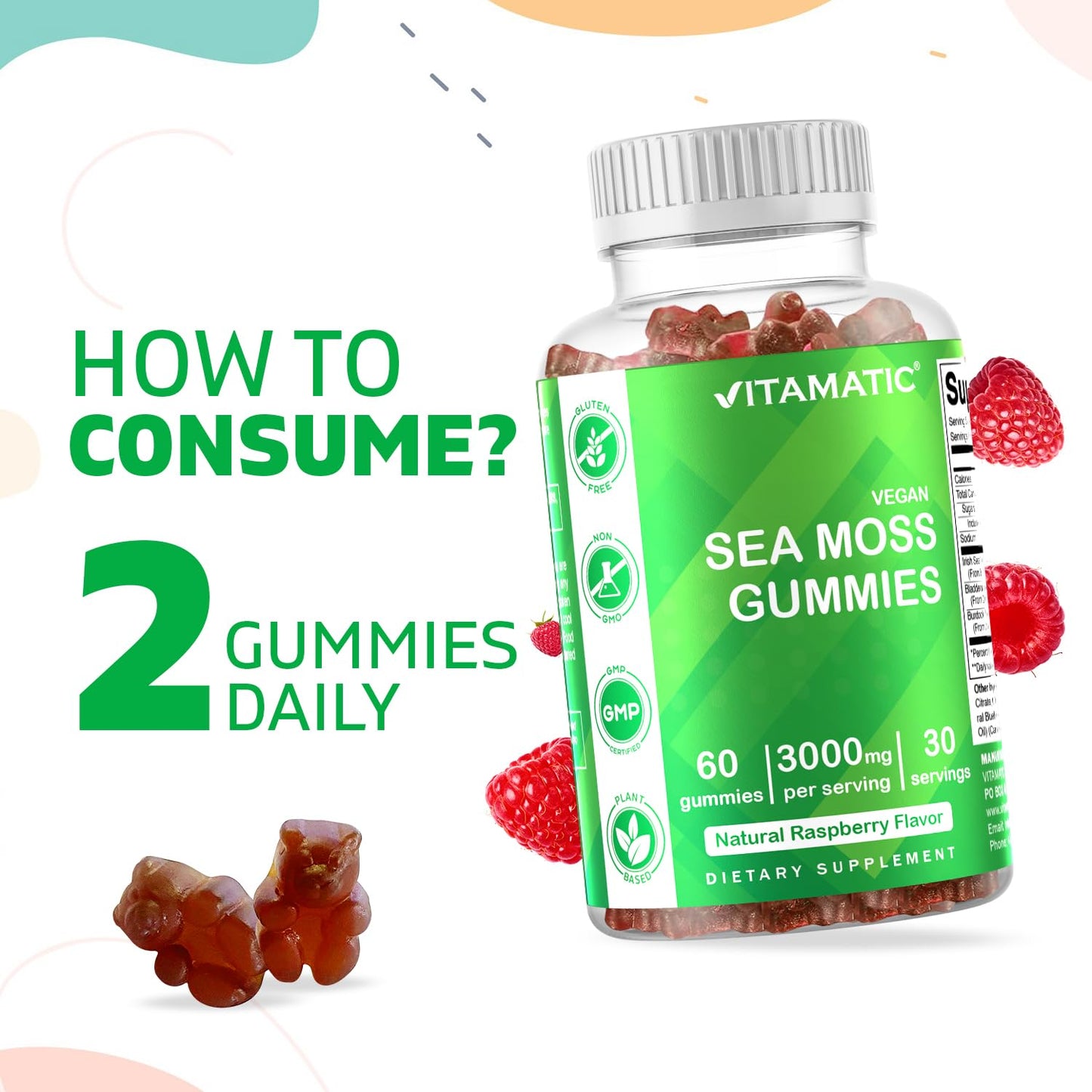 Vitamatic Irish Sea Moss Gummies - 3000 mg