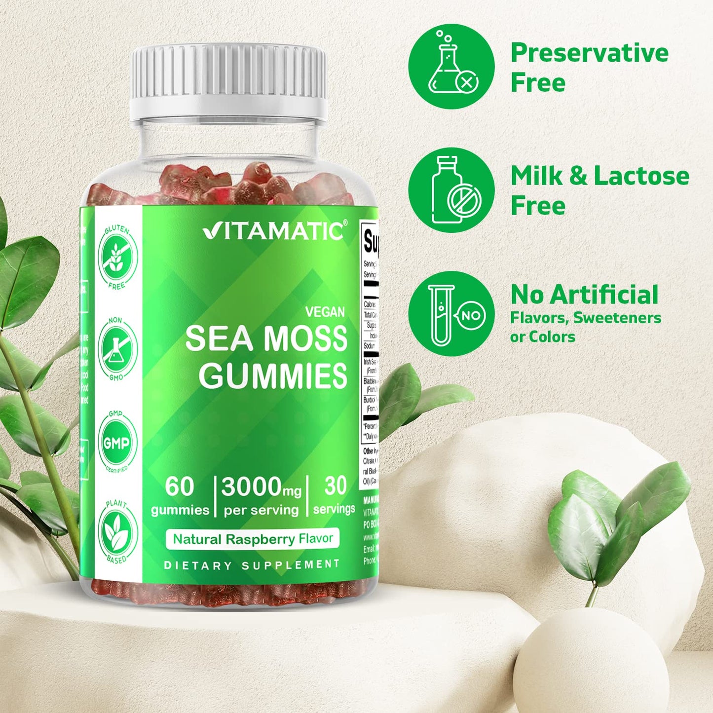 Vitamatic Irish Sea Moss Gummies - 3000 mg